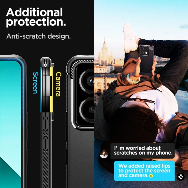 Чехол Spigen Rugged Armor для Xiaomi Redmi Note 13 Pro 5G | Poco X6 5G Matte Black (ACS07254)