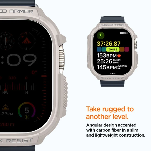 Чохол Spigen Rugged Armor для Apple Watch Ultra 49 mm Dune Beige (ACS07381)