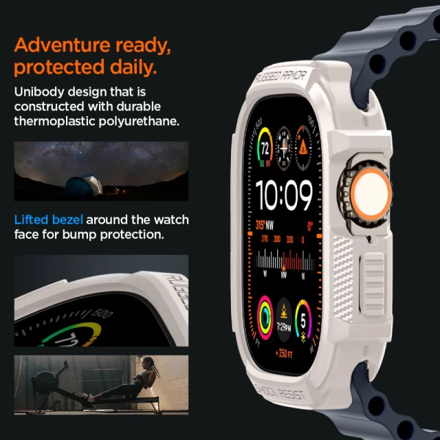 Чохол Spigen Rugged Armor для Apple Watch Ultra 49 mm Dune Beige (ACS07381)
