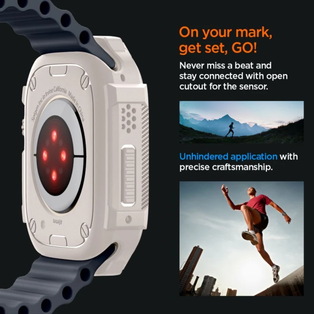 Чохол Spigen Rugged Armor для Apple Watch Ultra 49 mm Dune Beige (ACS07381)