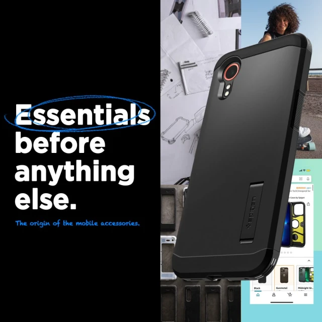 Чохол Spigen Tough Armor для Samsung Galaxy XСover 7 (G556) Black (ACS07505)