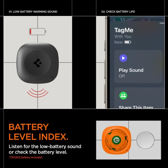 Смарт-брелок Spigen TagMe Black (AHP07580)