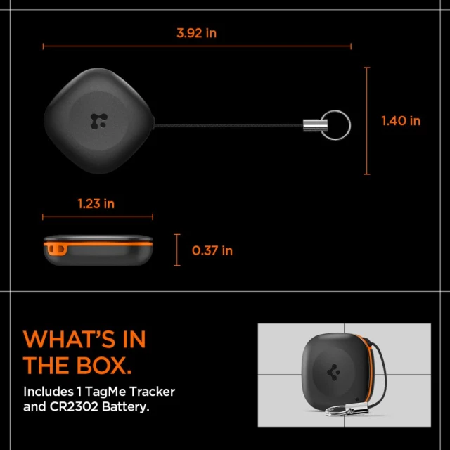 Смарт-брелок Spigen TagMe Black (AHP07580)