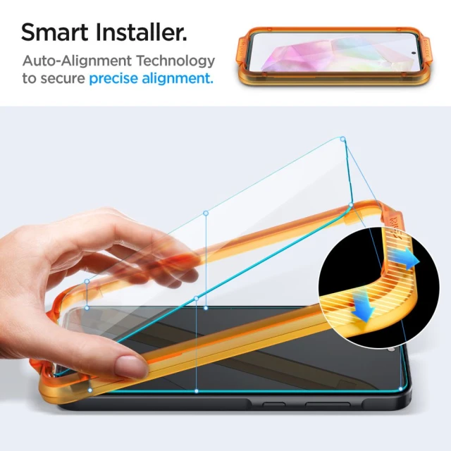 Защитное стекло Spigen Glas.TR AlignMaster для Samsung Galaxy A35 5G (A356) (2 pack) Clear (AGL07772)