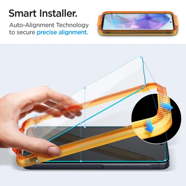Захисне скло Spigen Glas.TR AlignMaster для Samsung Galaxy A55 5G (A556) (2 pack) Clear (AGL07775)