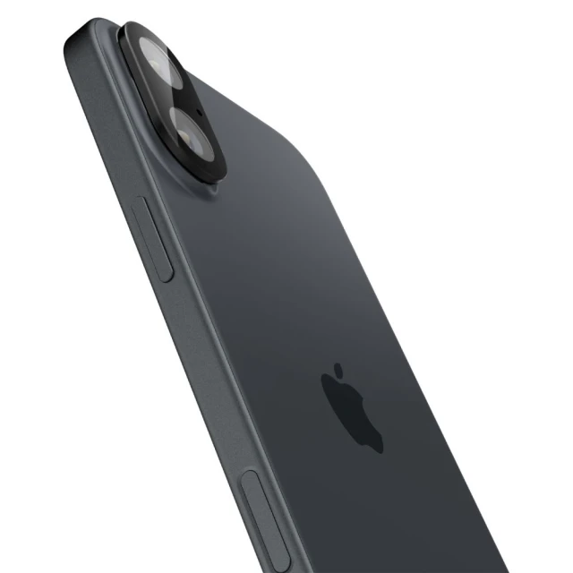 Защитное стекло Spigen для камеры iPhone 16 | 16 Plus Optik Glas. TR (2 pack) Black (AGL07922)