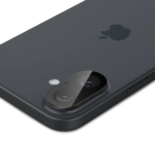 Защитное стекло Spigen для камеры iPhone 16 | 16 Plus Optik Glas. TR (2 pack) Black (AGL07922)