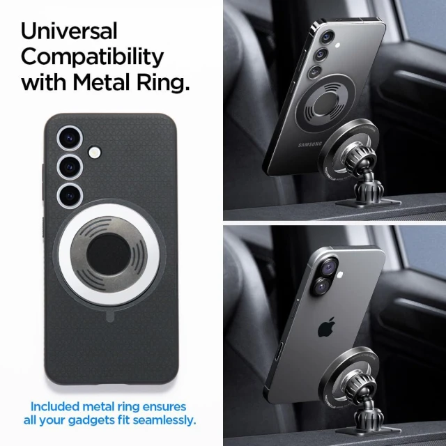 Автодержатель Spigen MFT13 Magnetic Silver with MagSafe (ACP08314)