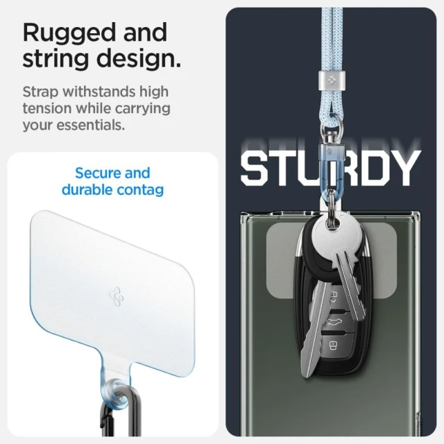 Набір ремінців Spigen Universal Strap Set Crossbody & Wrist Mute Blue (AFA08364)