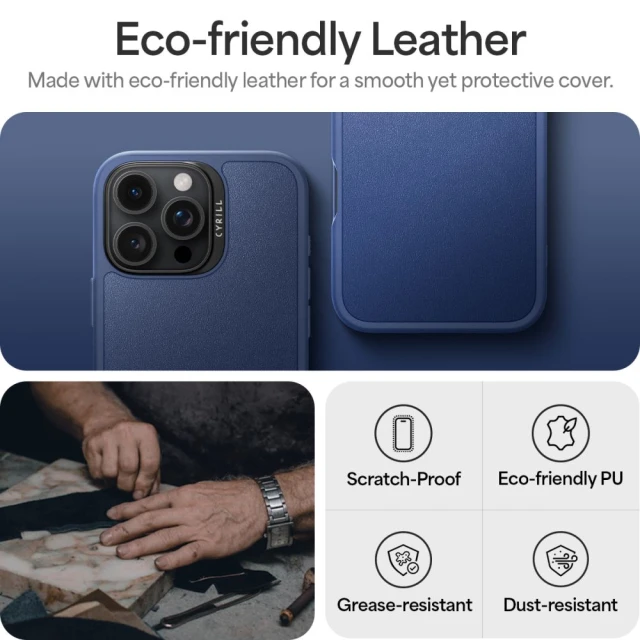 Чохол Spigen Cyrill Kajuk для iPhone 16 Pro Max Navy with MagSafe (ACS08399)