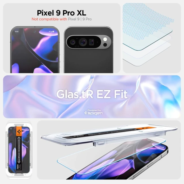 Захисне скло Spigen Glas.TR EZ FIT для Google Pixel 9 Pro XL (2 pack) Clear (AGL08445)