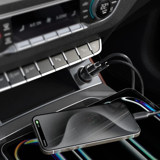Автомобільний зарядний пристрій Spigen EV482 ArcStation Essential 48W Black (ACP08447)