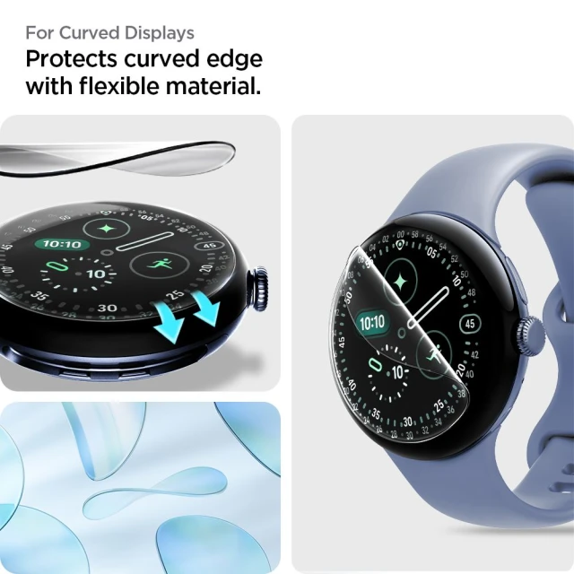 Захисна плівка Spigen Elite Shield EZ FIT для Google Pixel Watch 3/4/5 45mm Clear (2 pack) (AFL08525)