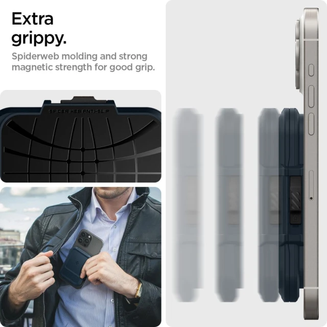 Магнітний гаманець Spigen Lock Fit Metal Slate with MagSafe (AFA08526)