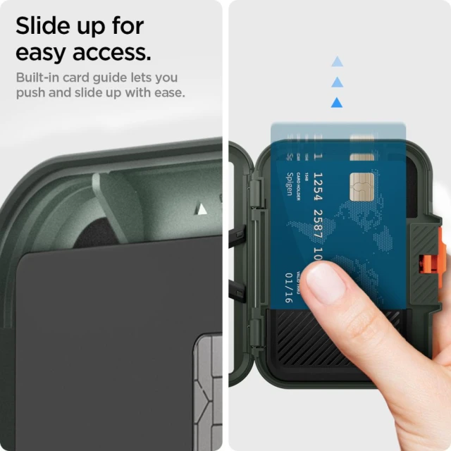 Магнітний гаманець Spigen Lock Fit Military Green with MagSafe (AFA08528)