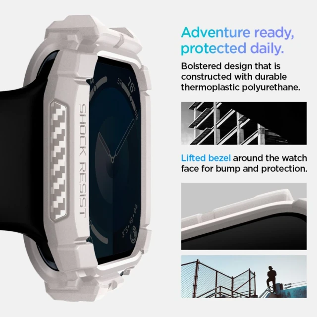 Чохол Spigen Rugged Armor для Apple Watch 10 46 mm Dune Beige (ACS08600)