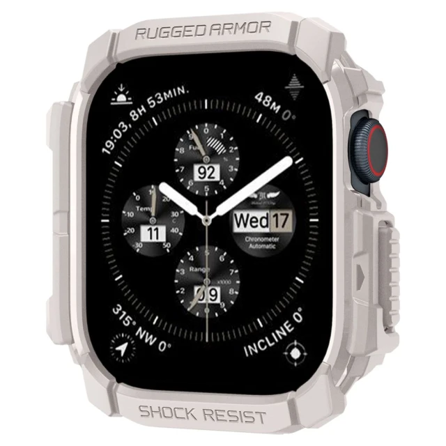 Чохол Spigen Rugged Armor для Apple Watch 10 46 mm Dune Beige (ACS08600)
