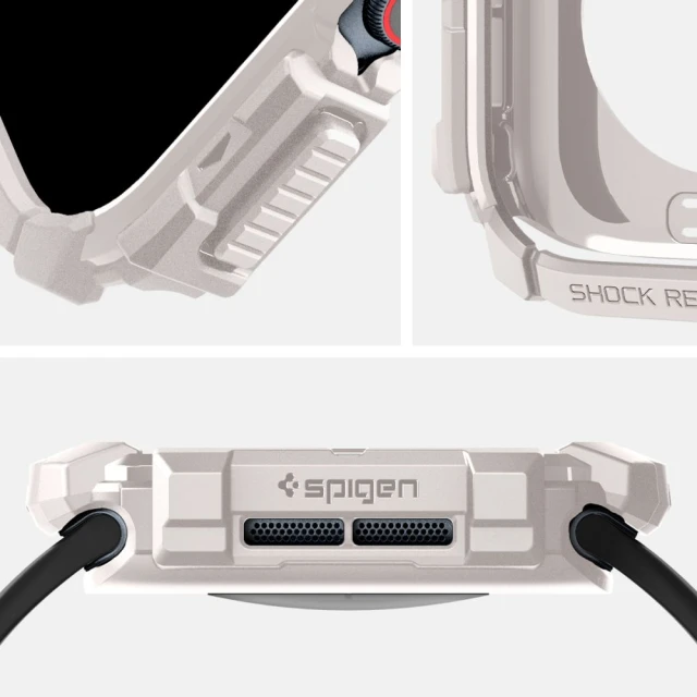 Чохол Spigen Rugged Armor для Apple Watch 10 46 mm Dune Beige (ACS08600)