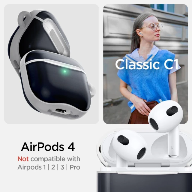 Чохол для навушників Tech-Protect Classic C1 для Apple AirPods 4 Graphite (ACS08645)