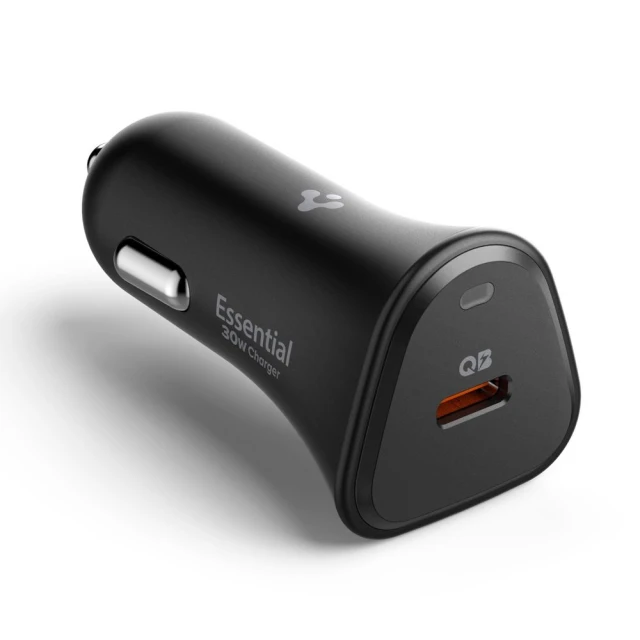 Автомобільний зарядний пристрій Spigen EV301 USB-C 30W Black (ACP08699)