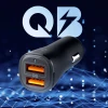 Автомобільний зарядний пристрій Spigen Essential EV302 30W 2xUSB-A Black (ACP08700)