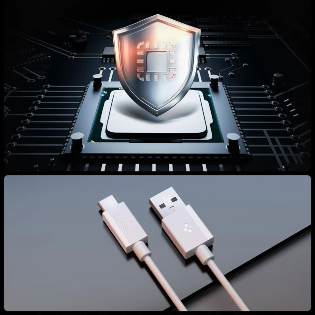 Кабель Spigen Essential USB-A to USB-C 60W 2m White (ACA08716)