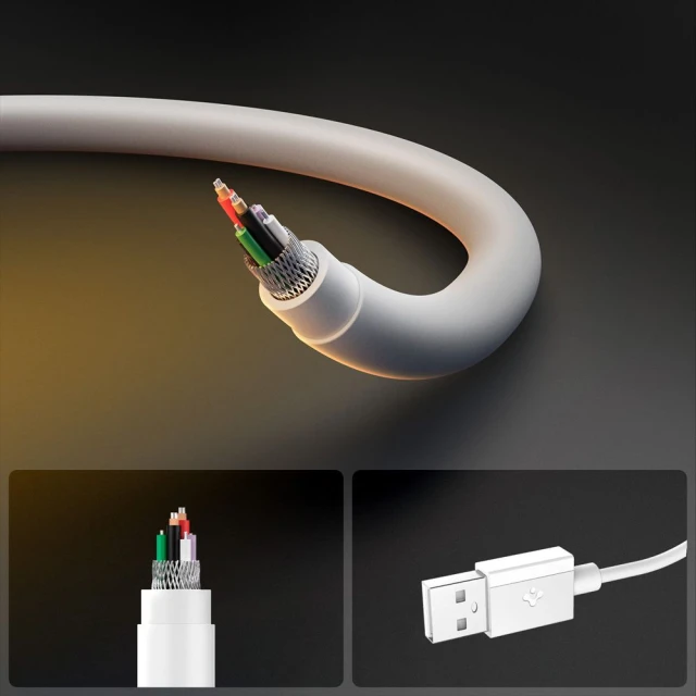 Кабель Spigen Essential USB-A to USB-C 60W 2m White (ACA08716)