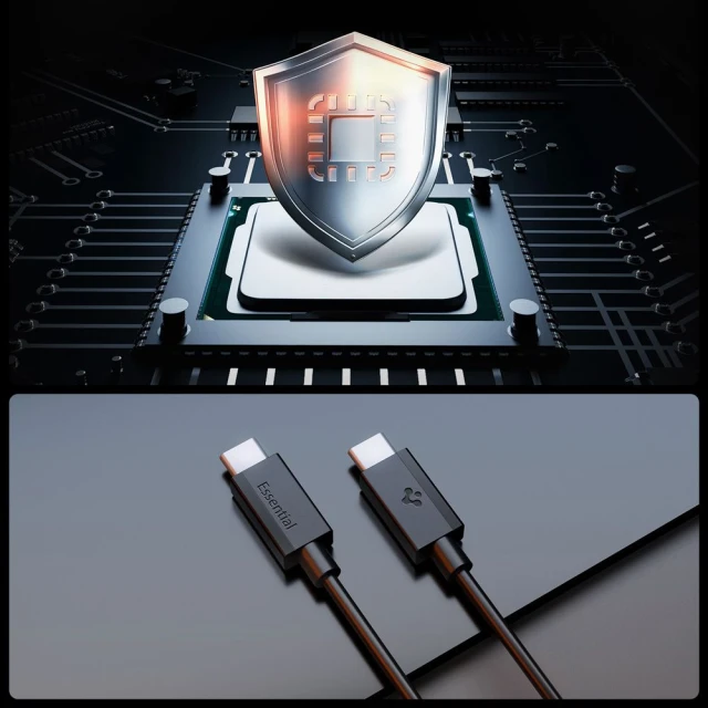 Кабель Spigen Essential USB-C to USB-C 60W 2m Black (ACA08720)