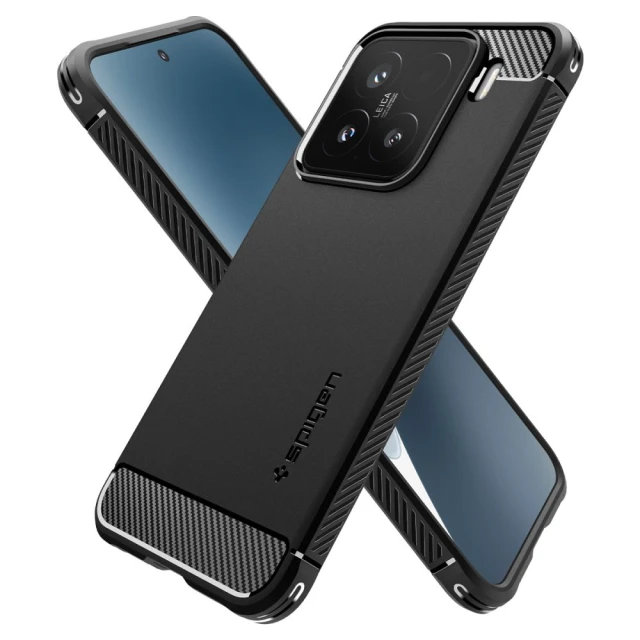Чохол Spigen Rugged Armor для Xiaomi 15 Matte Black (ACS08859)