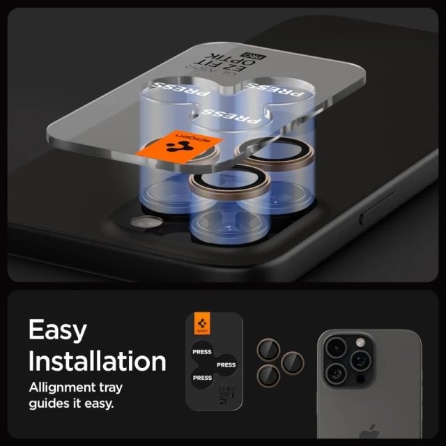 Защитное стекло Spigen для камеры iPhone 16 Pro | 16 Pro Max Optik Pro Glas.TR 