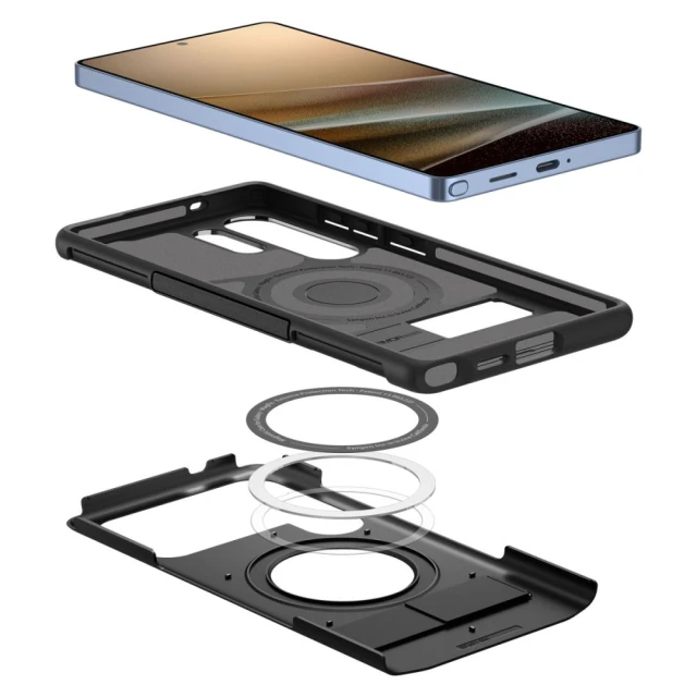 Чохол Spigen Slim Armor Mag для Samsung Galaxy S25 Ultra (S938) Black with MagSafe (ACS08909)