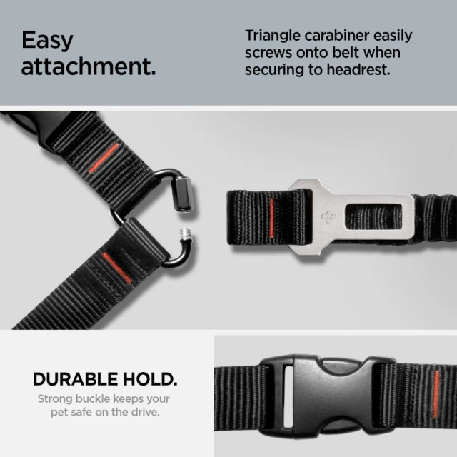 Автотримач Spigen PS100 Universal Car Seat Belt Holder for Pets Black (ACP08926)
