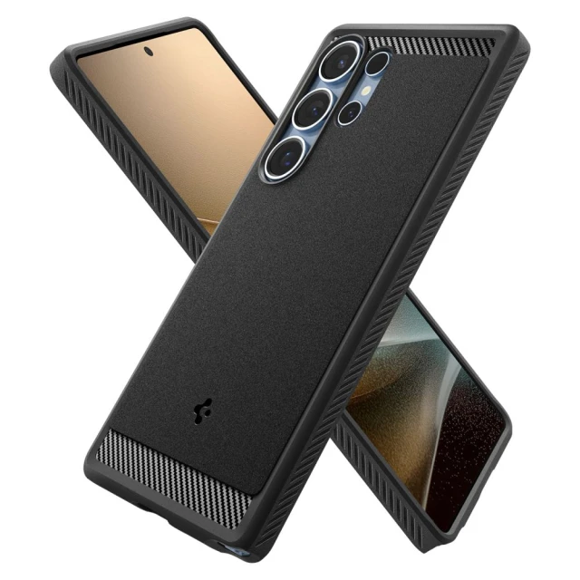 Чохол Spigen Rugged Armor для Samsung Galaxy S25 Ultra (S938) Matte Black with MagSafe (ACS08951)