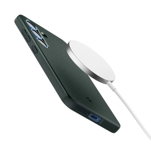 Чехол Spigen Thin Fit Mag для Samsung Galaxy S25 (S931) Abyss Green with MagSafe (ACS08994)