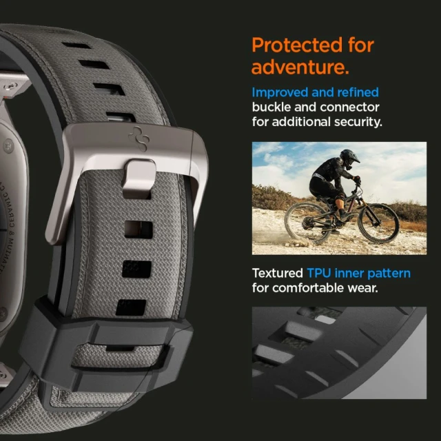 Ремінець Spigen DuraPro Armor для Apple Watch 49 | 46 | 45 | 44 | 42 mm (10 series) Gray (AMP09104)