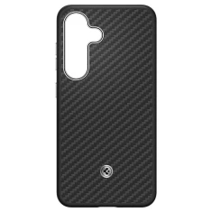 Чохол Samsung Enzo Aramid для Samsung Galaxy S25 (S931) Black Silver with Magnetic Ring (GP-FPS931PGABW)