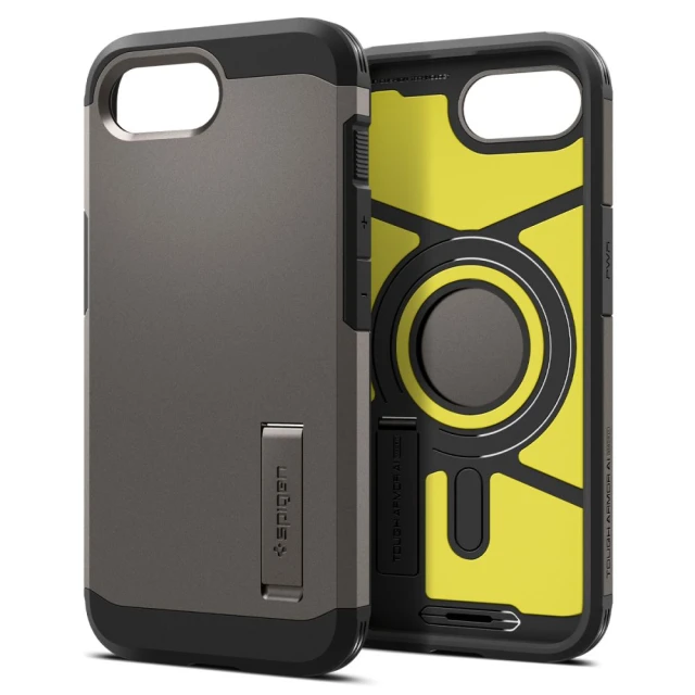 Чехол Spigen Tough Armor для iPhone 16e Gunmetal with MagSafe (ACS09136)