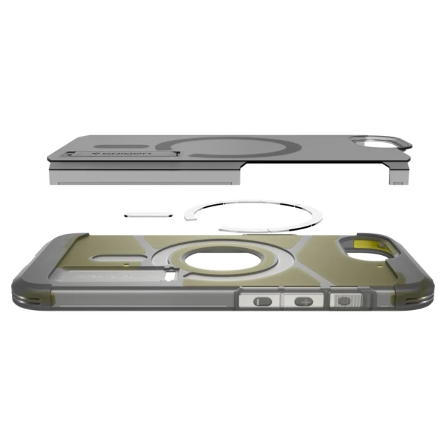 Чехол Spigen Tough Armor AI для iPhone 16e Frost Black with MagSafe (ACS09138)