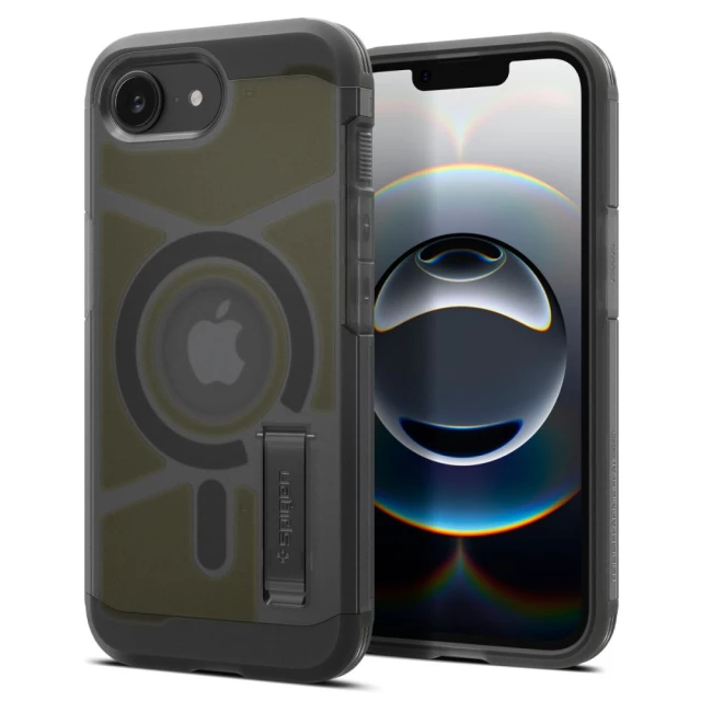 Чехол Spigen Tough Armor AI для iPhone 16e Frost Black with MagSafe (ACS09138)
