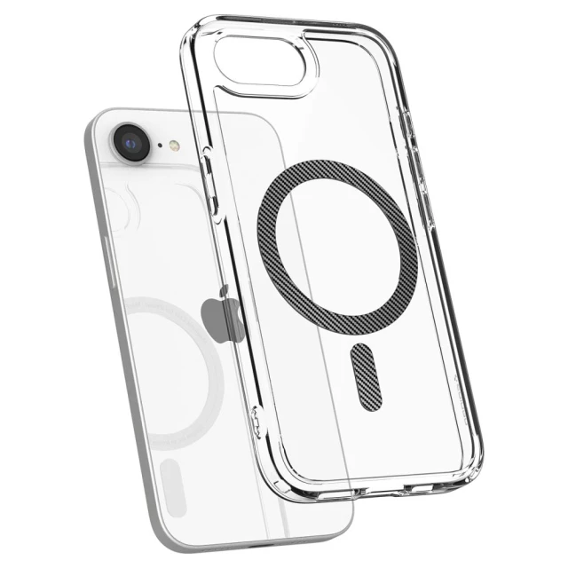 Чехол Spigen Ultra Hybrid для iPhone 16e Carbon Fiber with MagSafe (ACS09140)