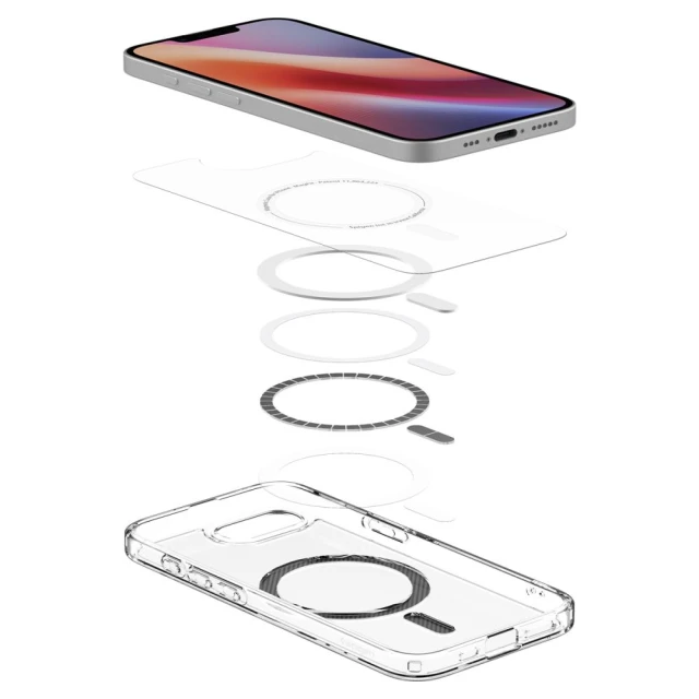 Чехол Spigen Ultra Hybrid для iPhone 16e Carbon Fiber with MagSafe (ACS09140)