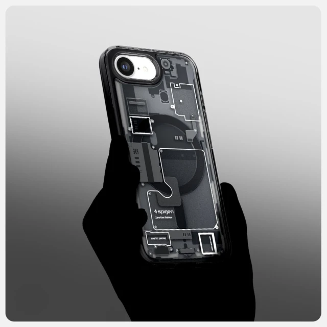 Чохол Spigen Ultra Hybrid Zero One для iPhone 16e Zero One Black with MagSafe (ACS09141)