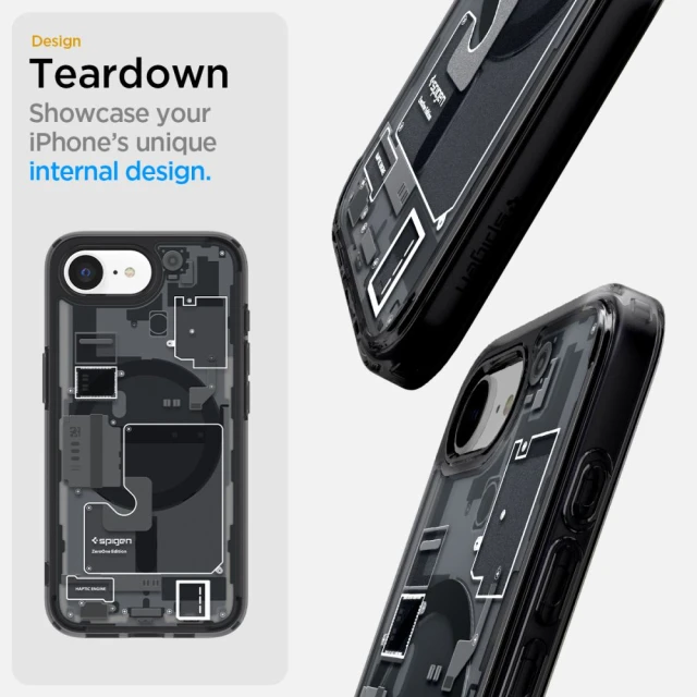 Чохол Spigen Ultra Hybrid Zero One для iPhone 16e Zero One Black with MagSafe (ACS09141)
