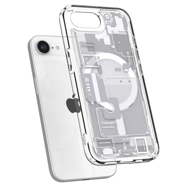 Чохол Spigen Ultra Hybrid Zero One для iPhone 16e Zero One White with MagSafe (ACS09142)