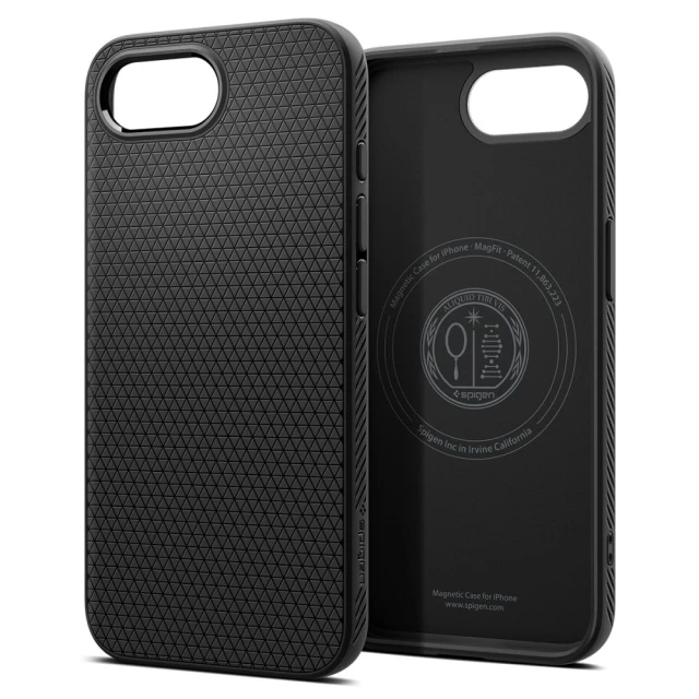 Чохол Spigen Liquid Air Mag для iPhone 16e Matte Black with MagSafe (ACS09151)