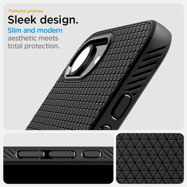 Чохол Spigen Liquid Air Mag для iPhone 16e Matte Black with MagSafe (ACS09151)