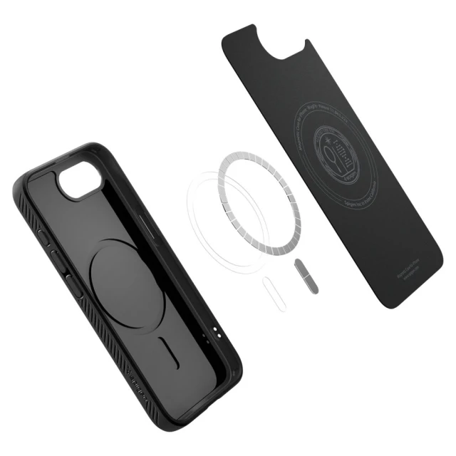 Чохол Spigen Liquid Air Mag для iPhone 16e Matte Black with MagSafe (ACS09151)