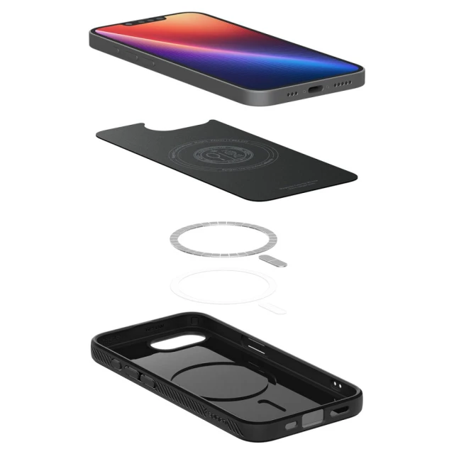 Чохол Spigen Liquid Air Mag для iPhone 16e Matte Black with MagSafe (ACS09151)