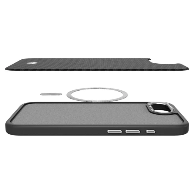 Чохол Spigen Enzo Aramid для iPhone 16e Matte Black with MagSafe (ACS09153)