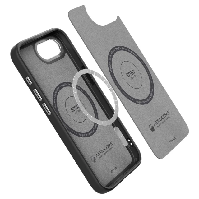 Чохол Spigen Enzo Aramid для iPhone 16e Matte Black with MagSafe (ACS09153)